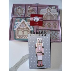 Peppermint And Pine christmas gift tags Gingerbread House & Mini Note Book W/pen